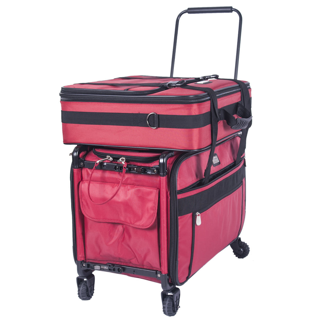 Tutto Sewing Machine Case On Wheels Large 22in Pink - 740889050023